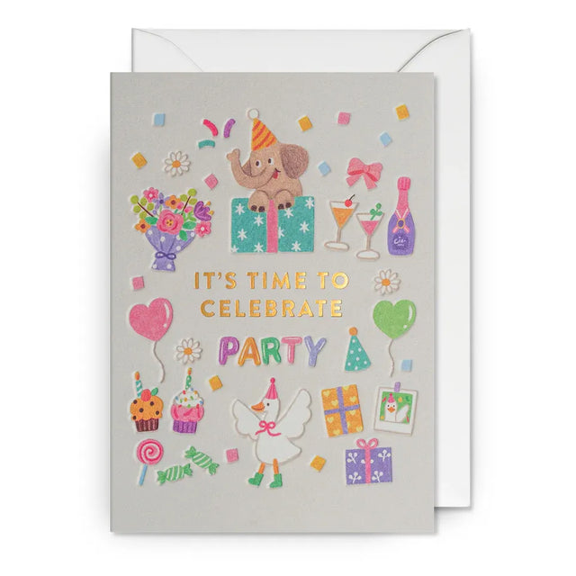 Party Balloons Birthday Card