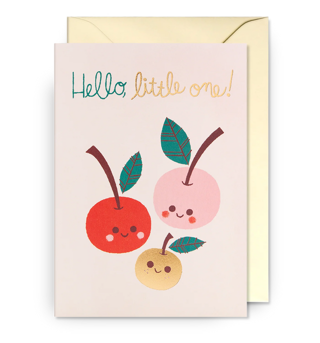 Hello Little One Cherry Card
