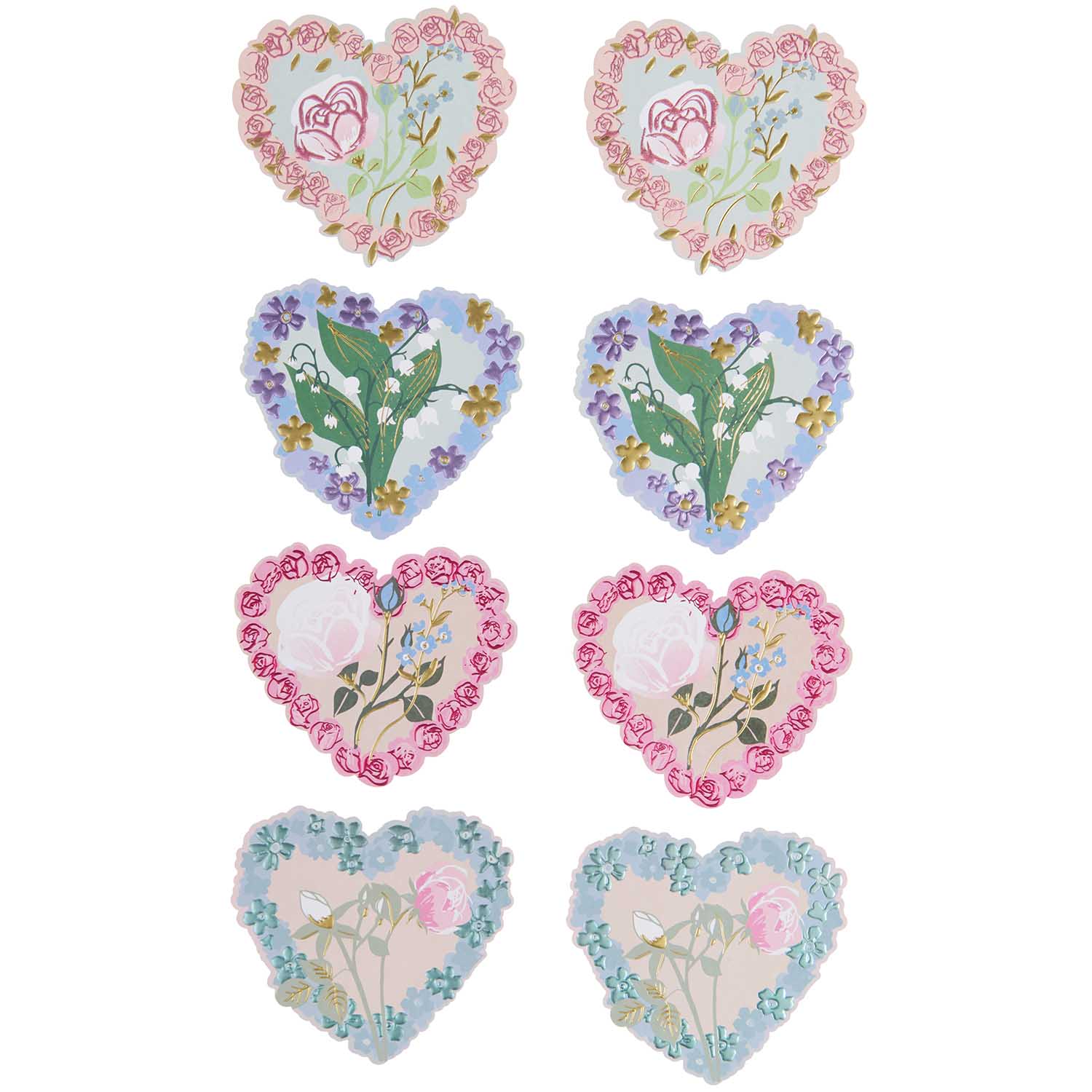 La Vie En Rose Heart Shaped Card Set