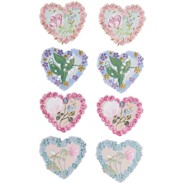 La Vie En Rose Heart Shaped Card Set