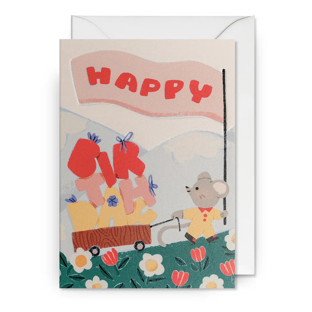 Trailer Full of Presents Birthday Card