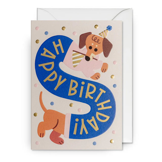 Dachshund Party Birthday Card