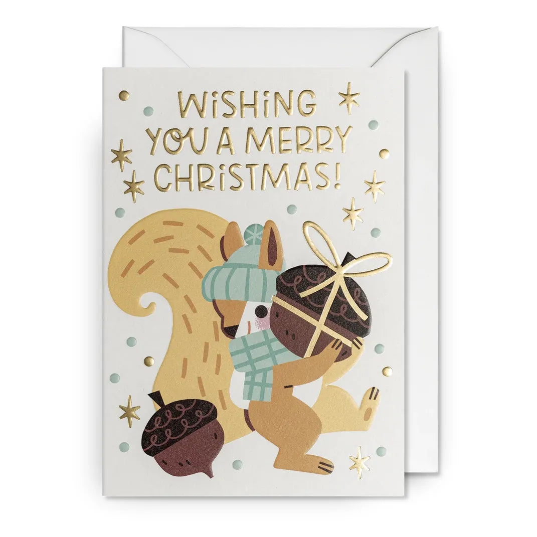 Squirrel Merry Christmas Card
