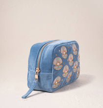 Load image into Gallery viewer, Pearl Shell Blue Cosmetic Bag