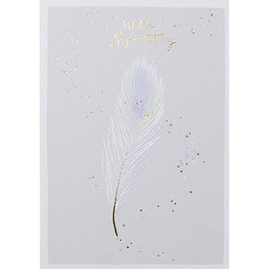 With Sympathy Feather Card