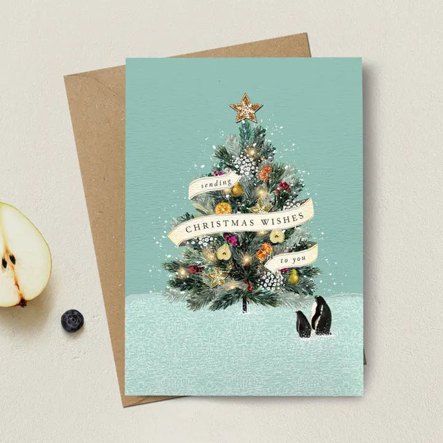 Christmas Tree Penguins Card