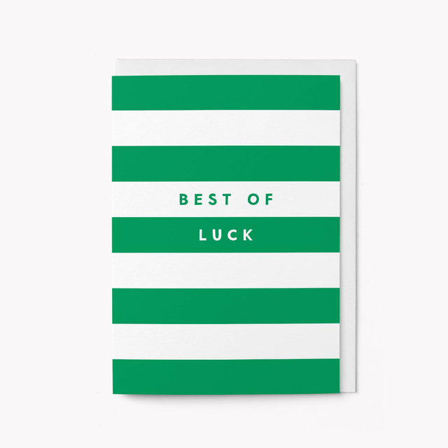 Best Of Luck Stripe Card