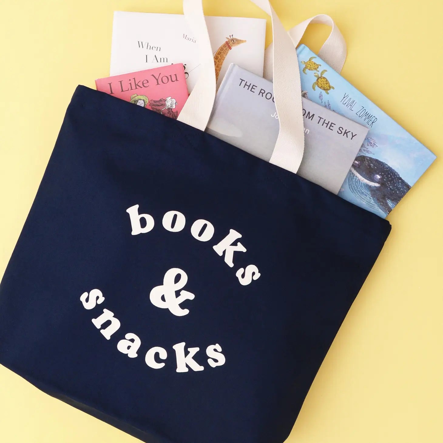 Navy Books & Snacks Bag