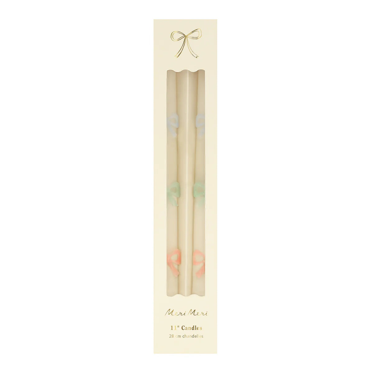 Pastel Bow Taper Candles