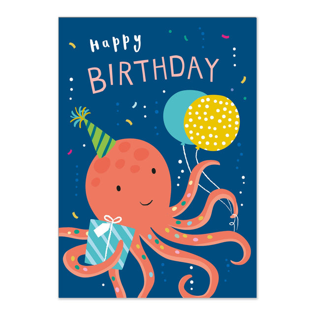 Party Octopus Birthday Card