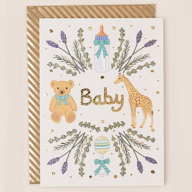 Gold Foiled Baby Card