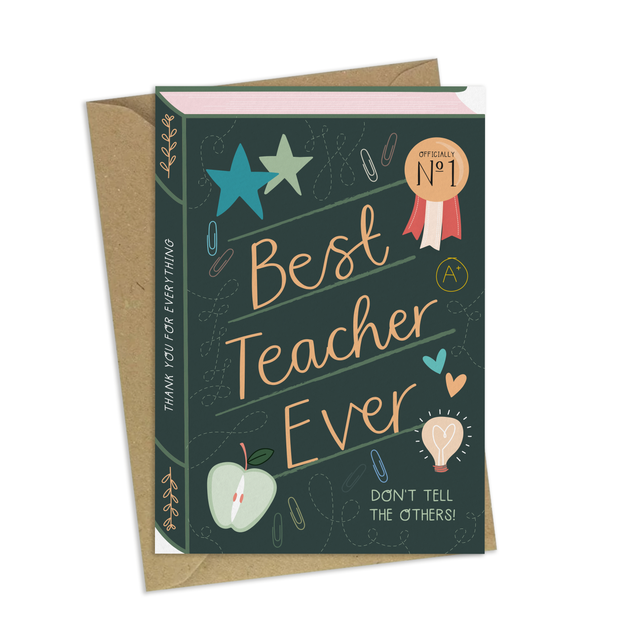 Best Teacher Ever Book Card