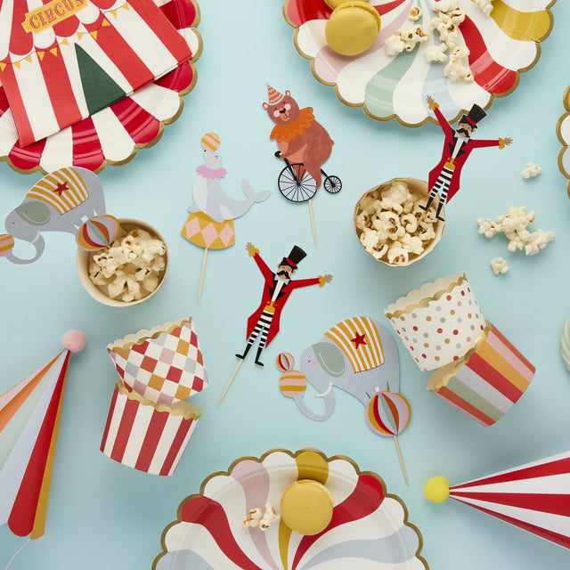 Circus Food Picks & Cups Set