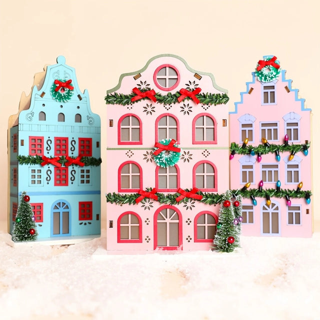 Wooden LED House Decorations