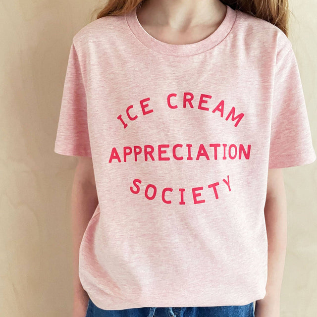 Heather Pink Ice Cream Appreciation Society Kid's T-shirt