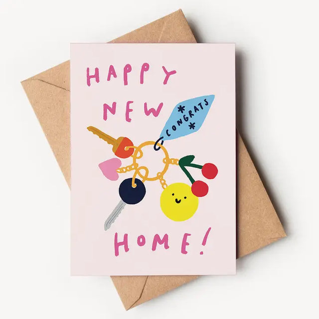 Happy New Home Keys Card