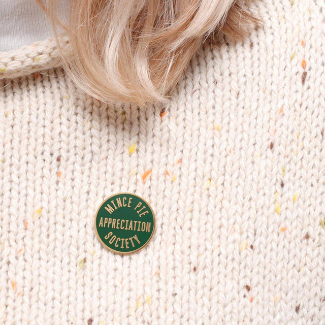 Green Mince Pie Appreciation Society Pin