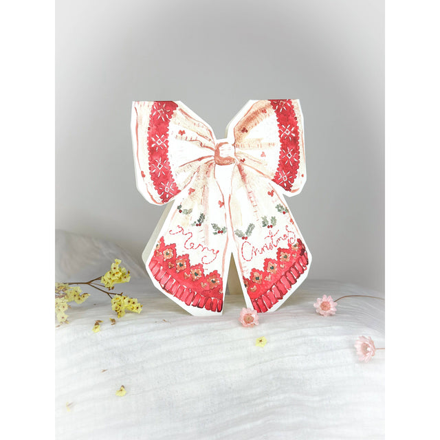 Vintage Festive Bow Card