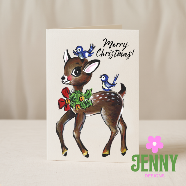 Retro Deer Card