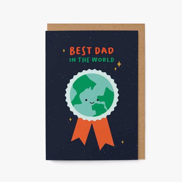 Best Dad Rosette Card