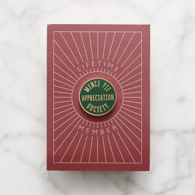 Green Mince Pie Appreciation Society Pin