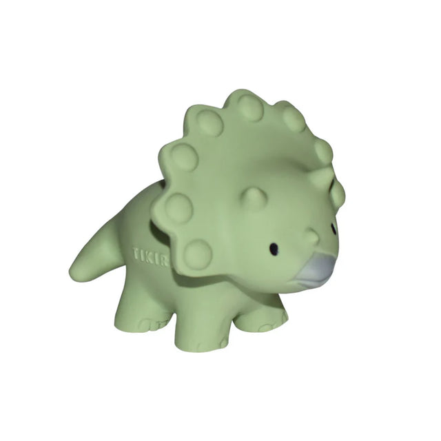 Boxed Triceratops Natural Rubber Rattle & Bath Toy