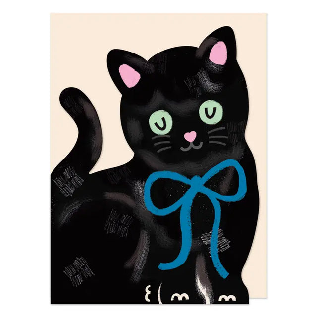 Mini Black Kitten Card