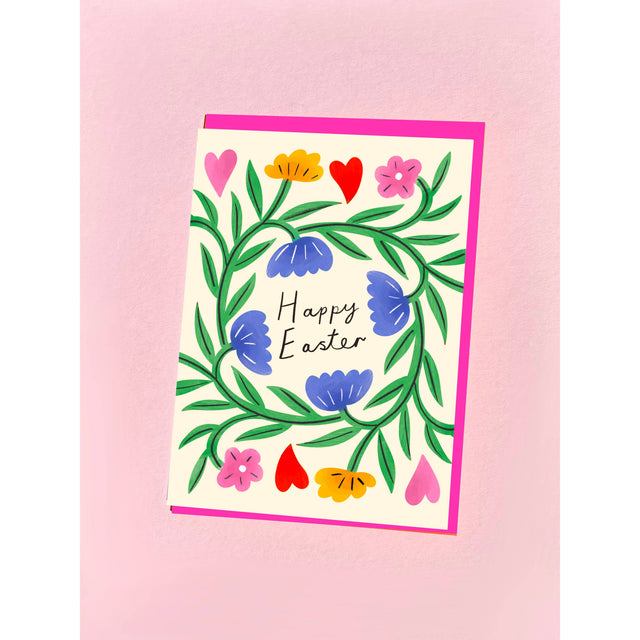 Floral Swirl Easter Card