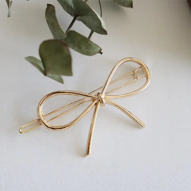 Gold Bow Children's Hair Clip