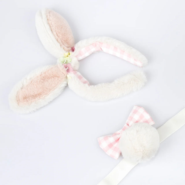 Plush Bunny Ears & Tail Dress Up Set