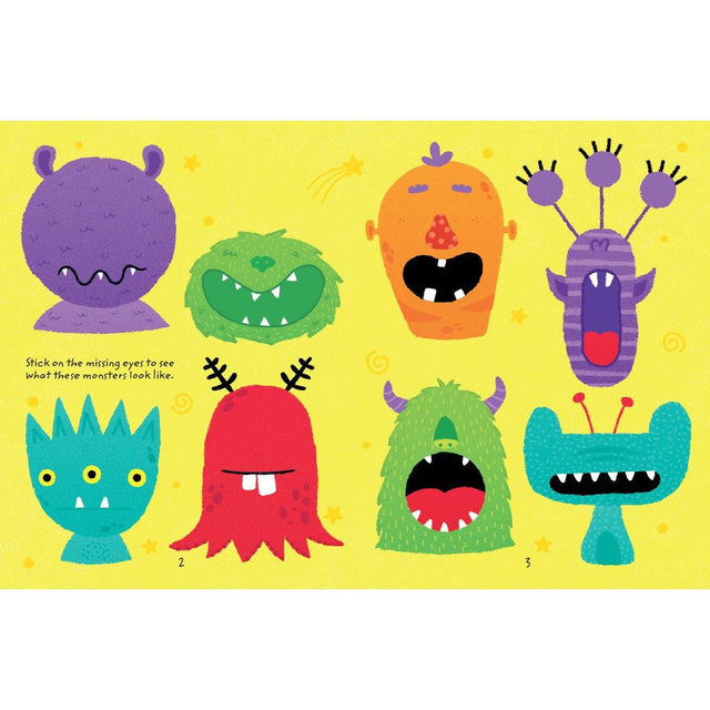 Monster Faces Sticker Book