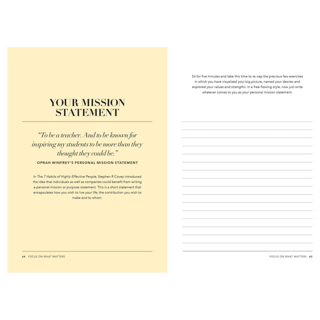 Five Minutes In The Morning: A Focus Journal