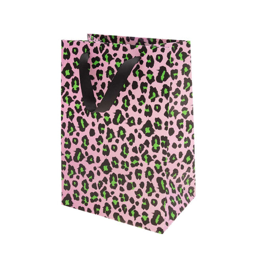 Medium Pink Leopard Print Gift Bag