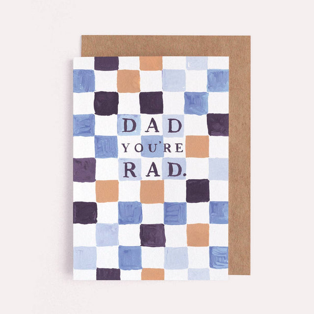 Checkerboard Rad Dad Card