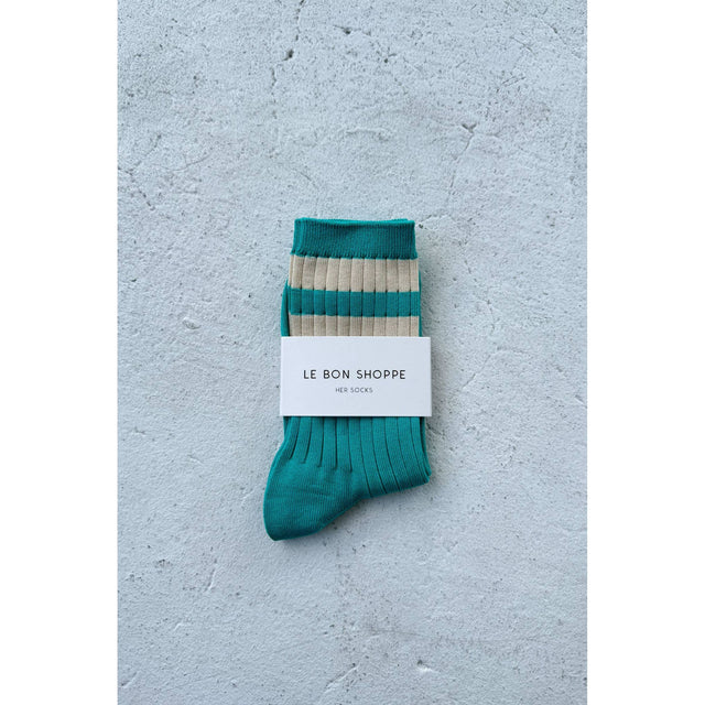 Varsity Socks: Jade