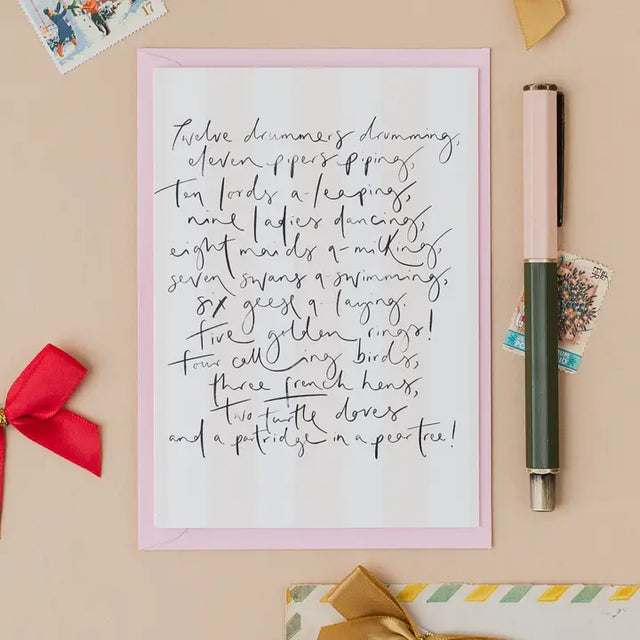 Twelve Days Of Christmas Card
