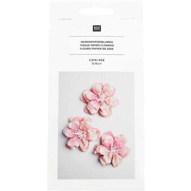 Wild Rose Tissue Paper Flower Decorations