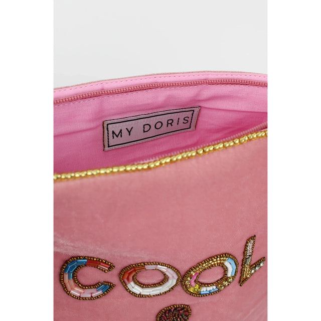 Cool & Kind Pink Lettered Make Up Bag