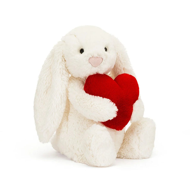 Medium Bashful Red Heart Bunny