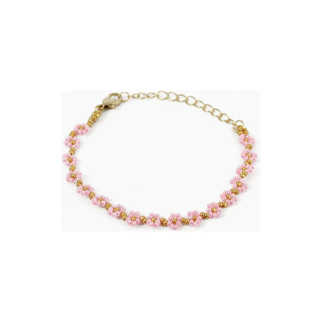Pink Daisy Bracelet