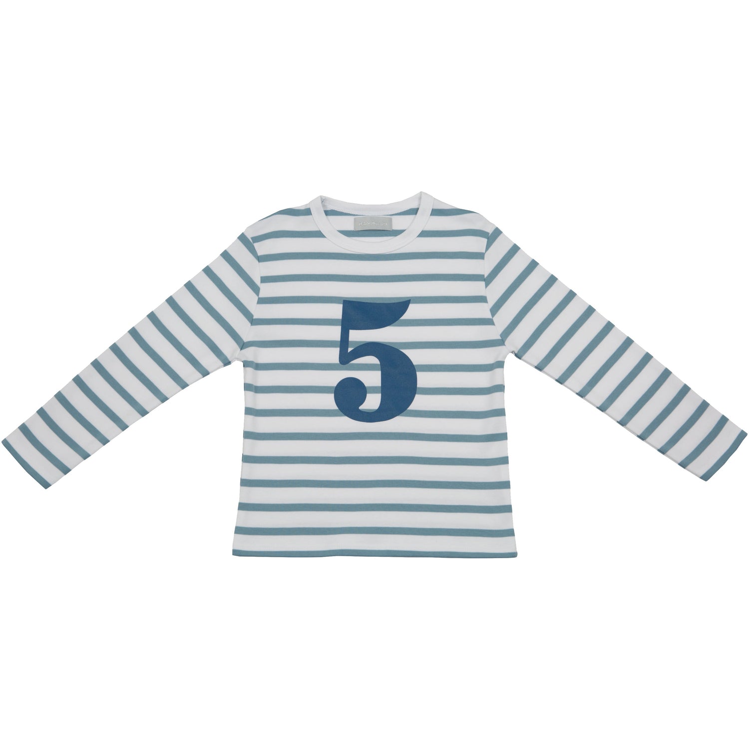 Blue & White Breton Striped Number T Shirts