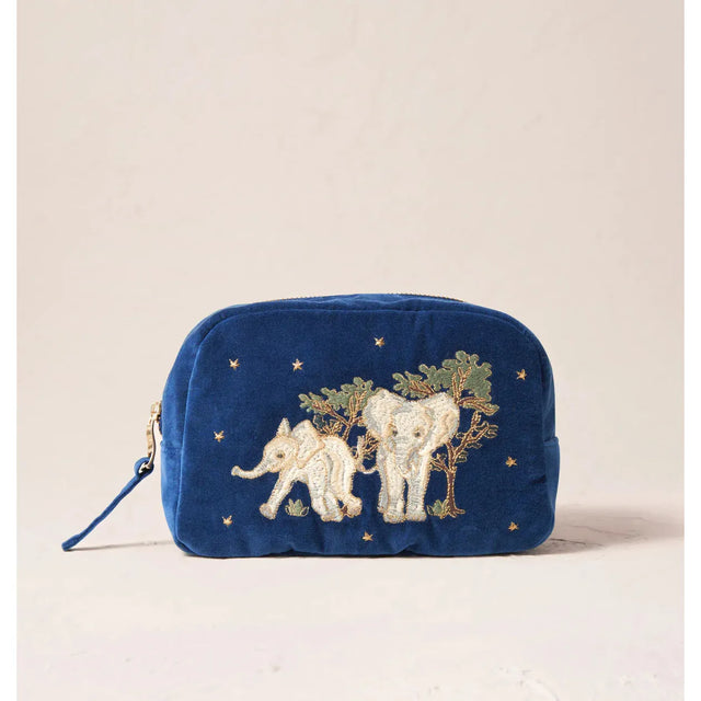 Elephant Velvet Cosmetic Bag