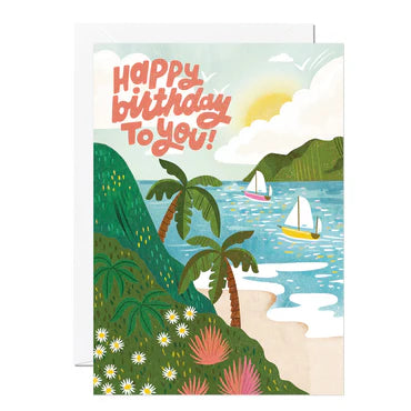 Beach Vacation Birthday Card