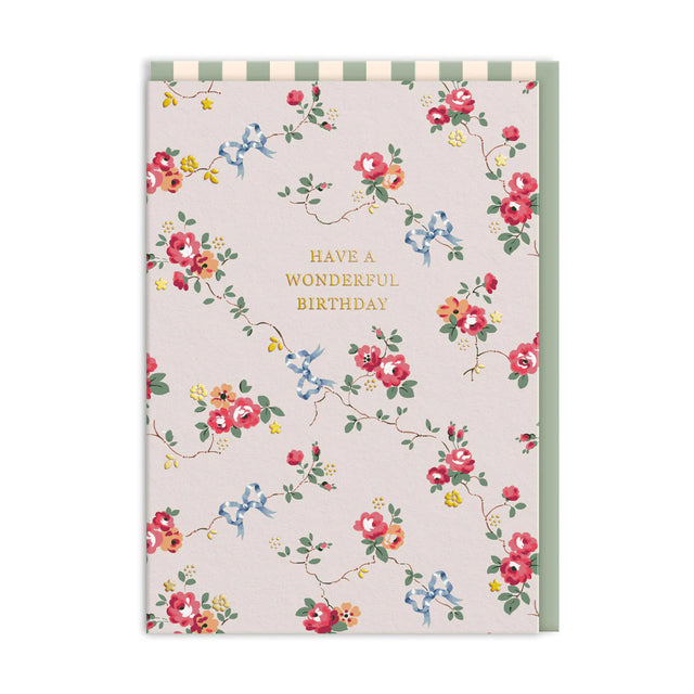 Bows & Roses Birthday Card