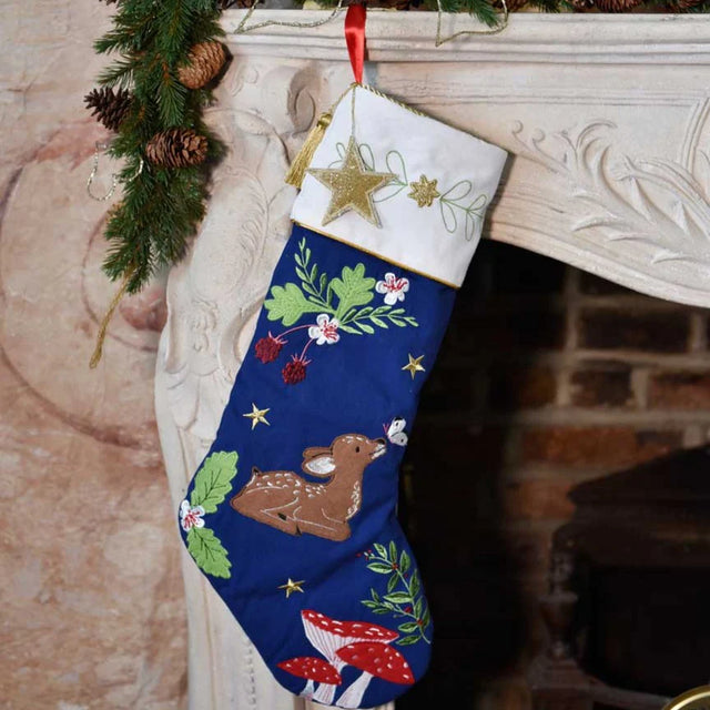 Enchanted Forest Embroidered Stocking
