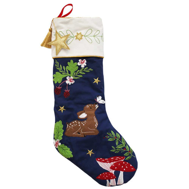 Enchanted Forest Embroidered Stocking