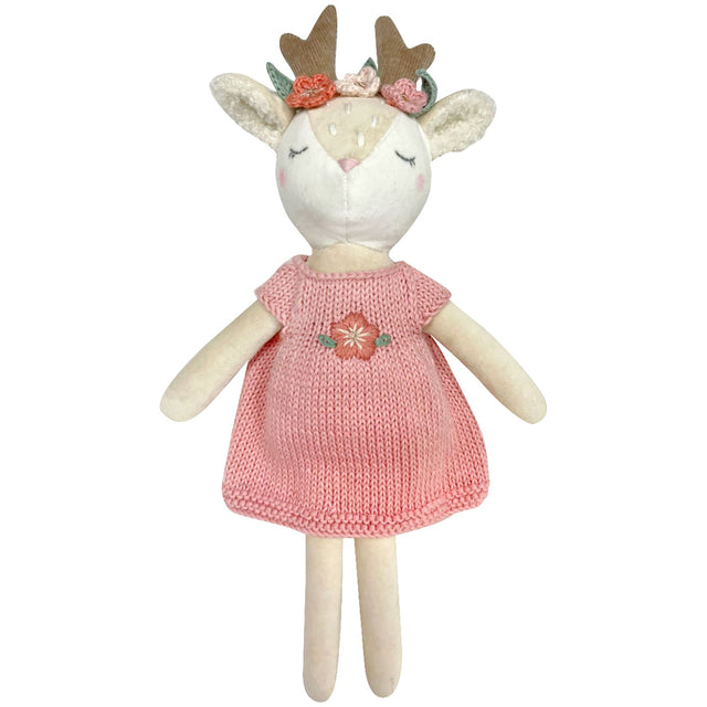 Woodland Deer In Hand Knitted Dress