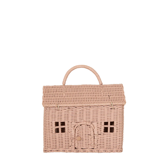 Rose Rattan Casa Clutch