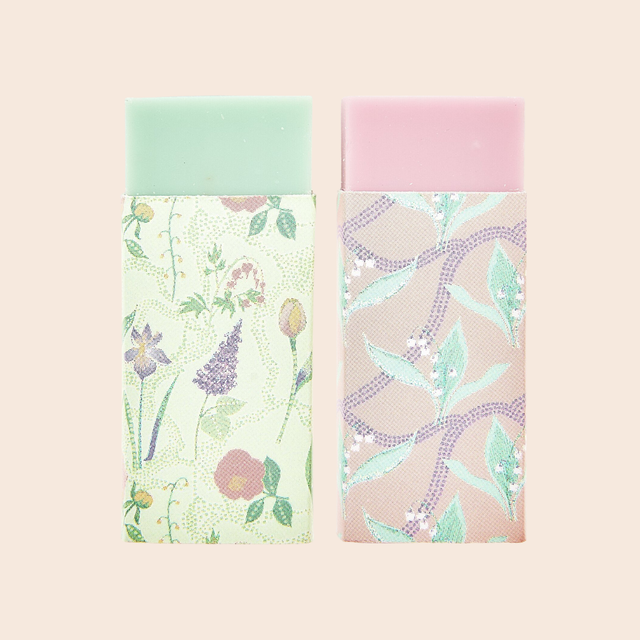 Floral Pastel Eraser Set