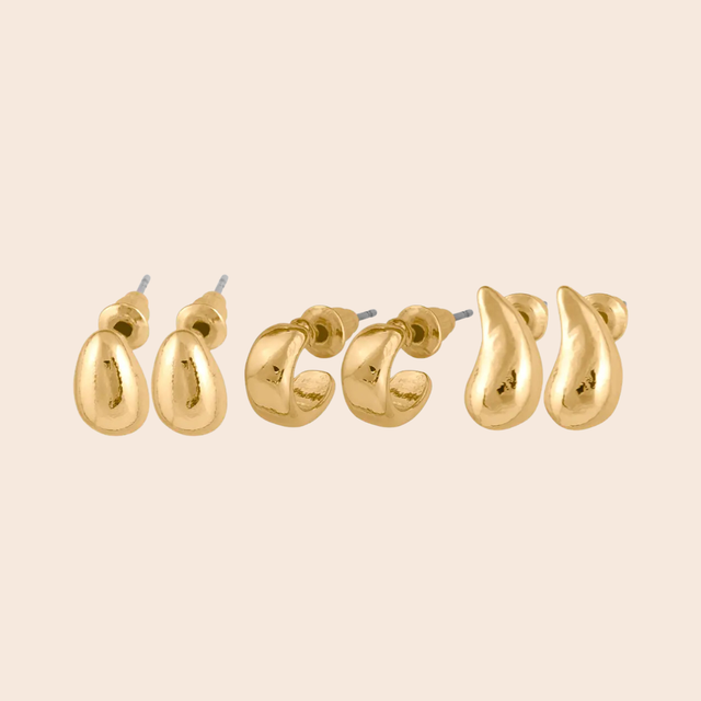 Altea Set of 3 Shaped Earrings